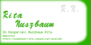 rita nuszbaum business card